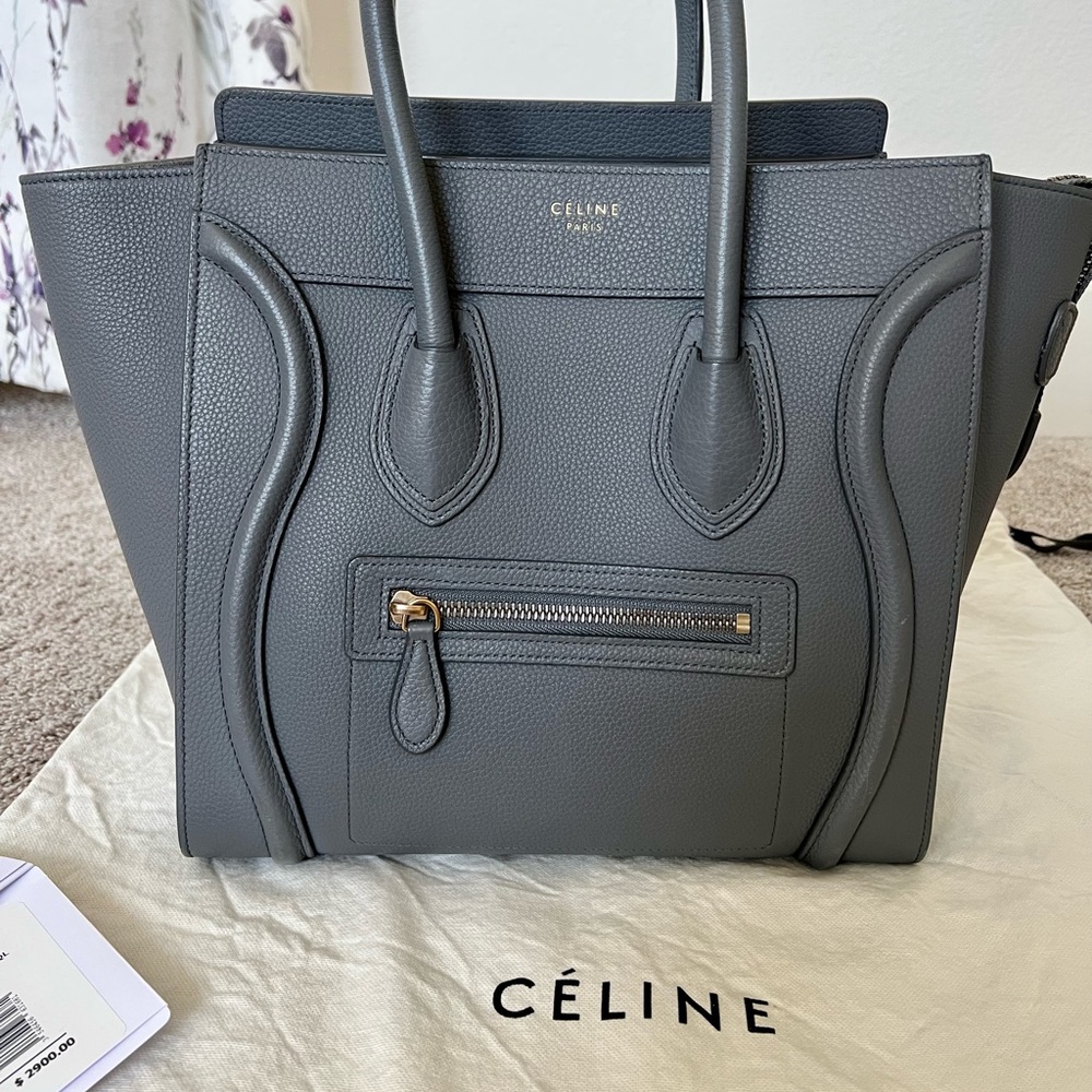 MICRO LUGGAGE HANDBAG IN BABY DRUMMED CALFSKIN KOHL